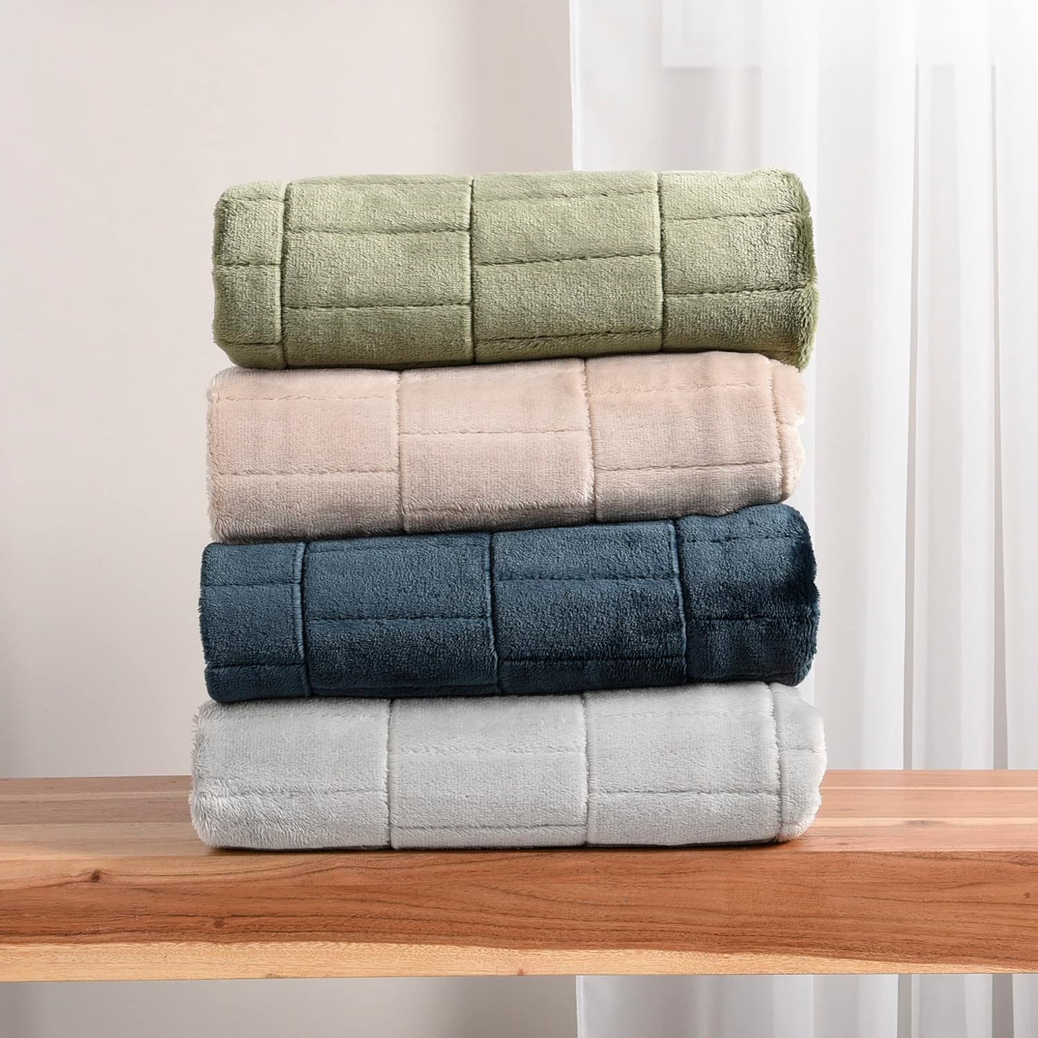 Life Comfort Cozy Textured Lightweight Throw in taupe, 50 by 60 inches, made from recycled fibers