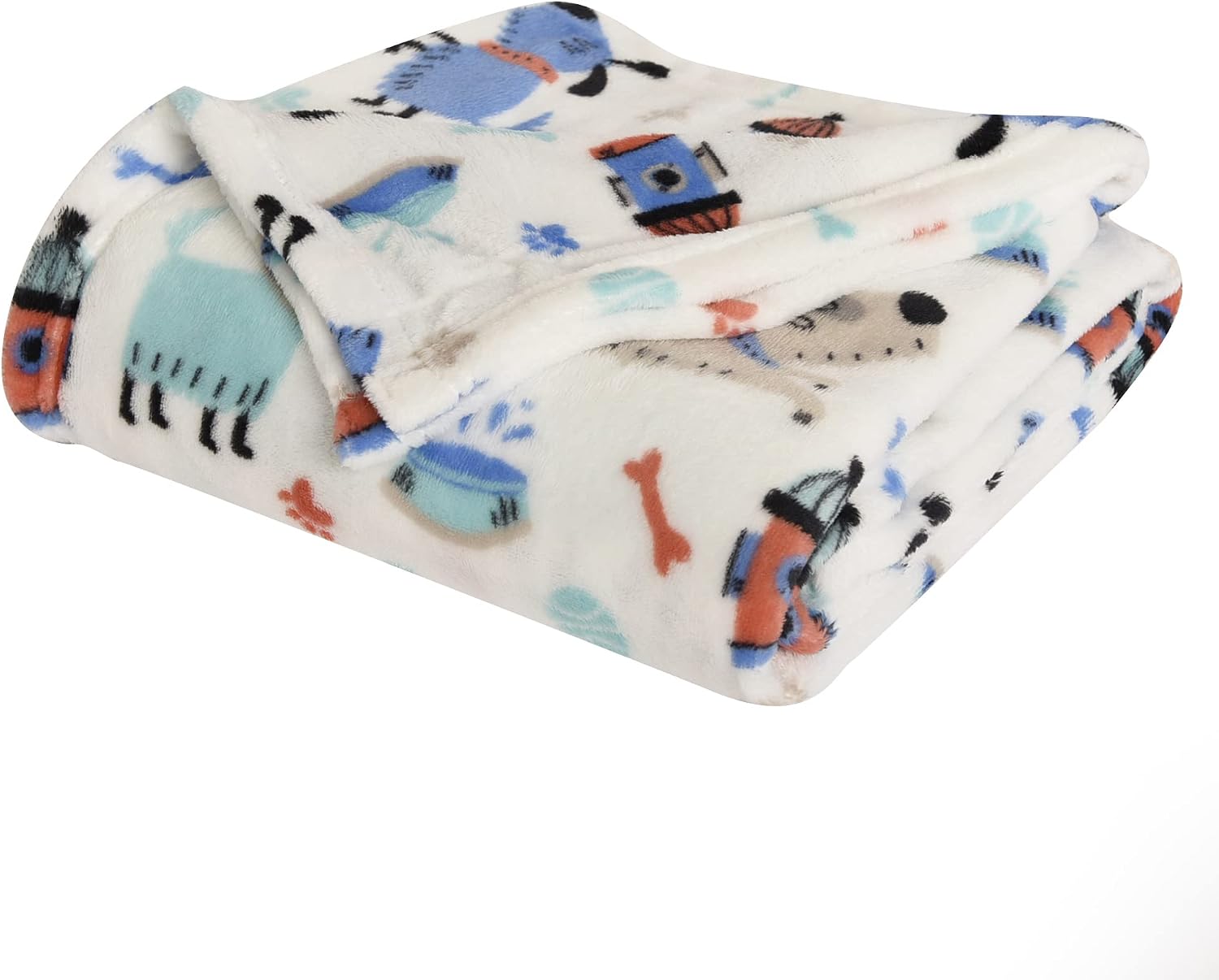 Life Comfort Kids Plush Blanket with a dog design in pink fleece, 50 by 60 inches