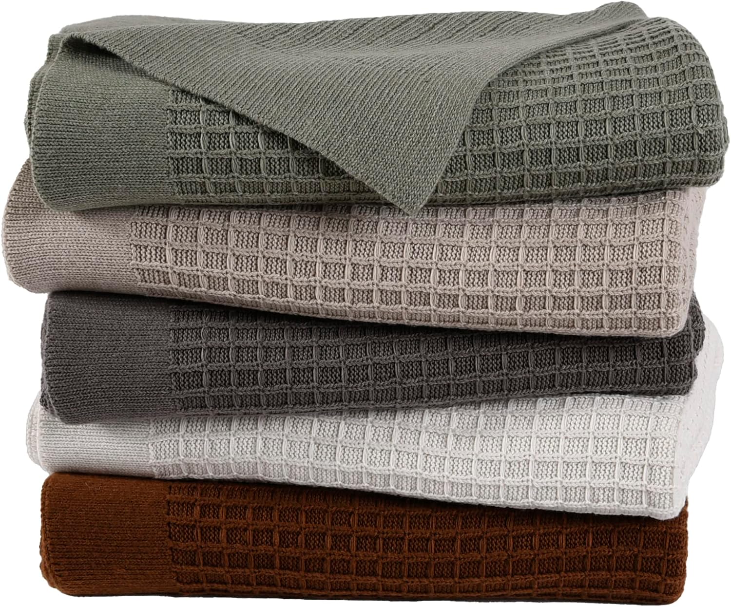 Life Comfort Lightweight Waffle Knit Throw in creme, 50 by 60 inches, in recycled polyester with a raised waffle texture